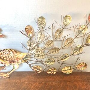 Metallic Peacock Wall Art Decor